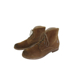 PATRICIA NASH Brown Italian Leather 10 Lace Up Chukka Distressed Ankle Boots